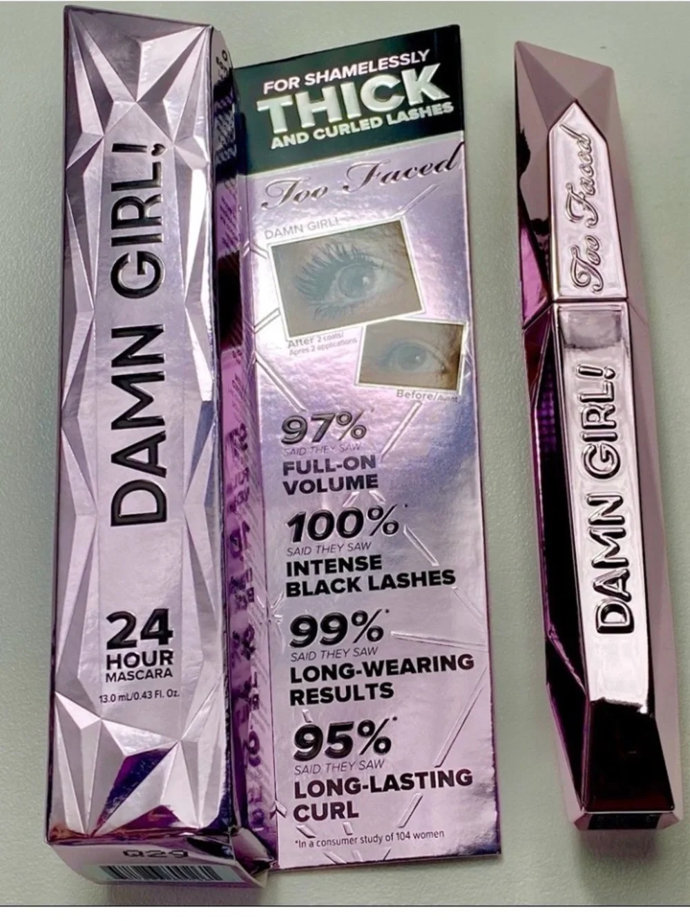 New Damn Girl! 24-Hour Volumizing & Lengthening Mascara Too Faced
